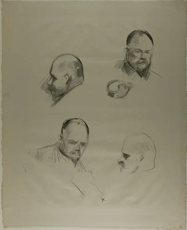Ambroise Vollard, Four Sketches Wall Art by Jean Louis Forain - High-Resolution Digital Print