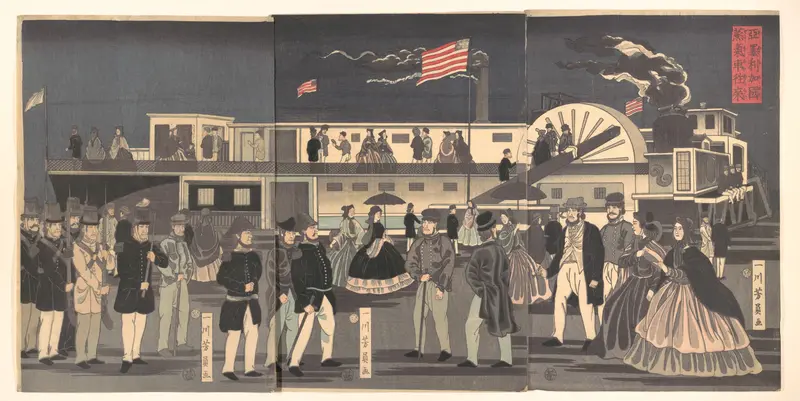 “America”: A Steamship in Transit