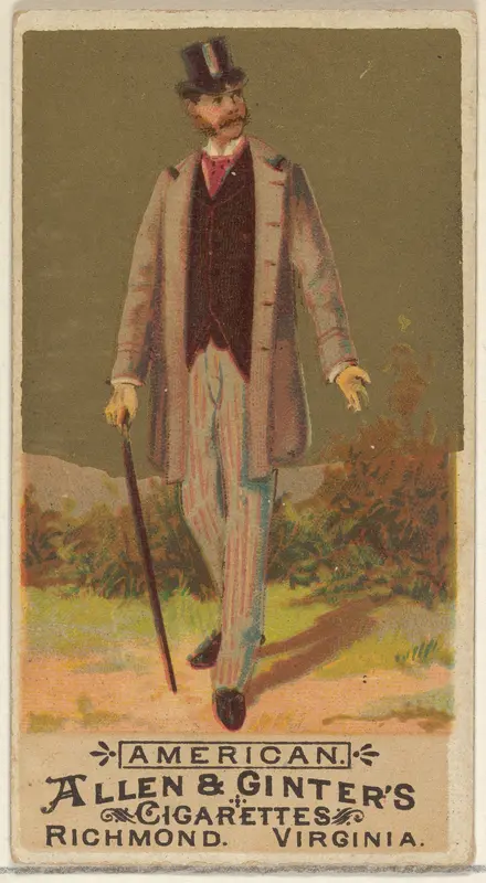 American, from the Natives in Costume series (N16) for Allen & Ginter Cigarettes Brands Wall Art by Allen & Ginter - High-Resolution Digital Print