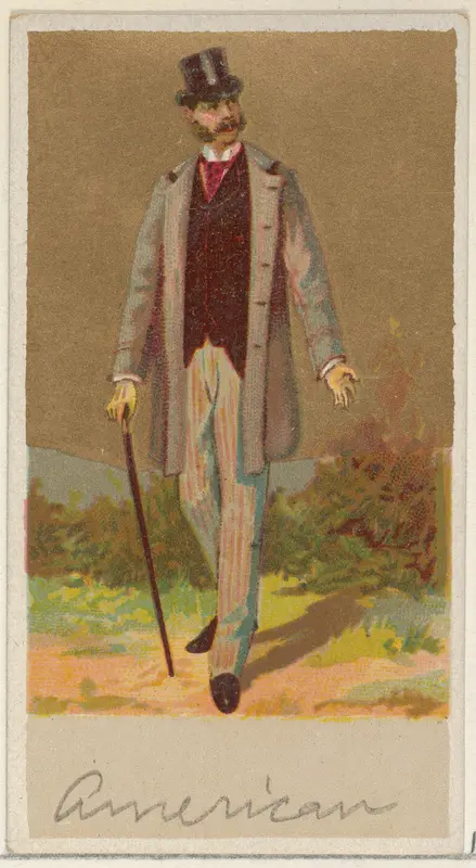 American, from the Natives in Costume series (N16), Teofani Issue, for Allen & Ginter Cigarettes Brands Wall Art by Allen & Ginter - High-Resolution Digital Print