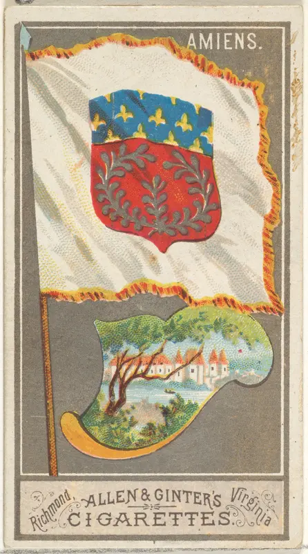 Amiens, from the City Flags series (N6) for Allen & Ginter Cigarettes Brands Wall Art by Allen & Ginter - High-Resolution Digital Print