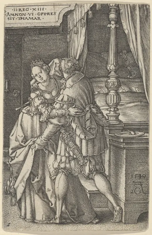 Amnon Violating Tamar Wall Art by Heinrich Aldegrever - High-Resolution Digital Print