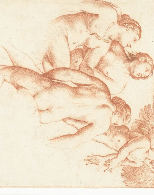 Amor en de drie gratiën Wall Art by Cornelis van Poelenburch - High-Resolution Digital Print