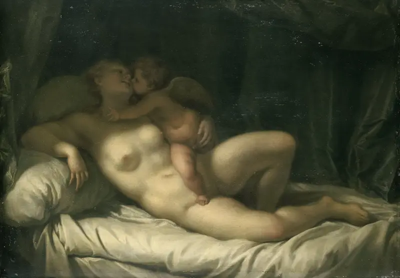 Amor Kissing Venus Wall Art by Unknown - High-Resolution Digital Print