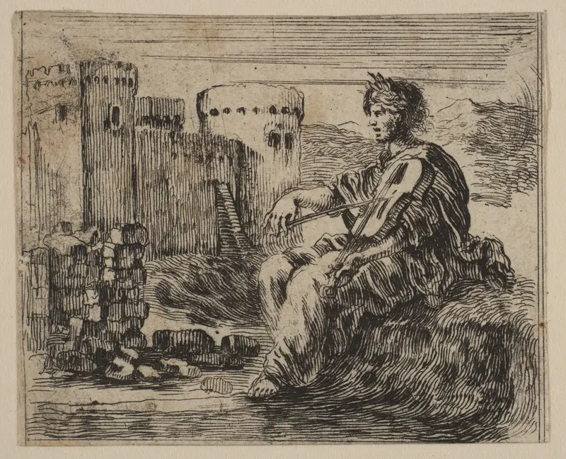 Amphion, from 'Game of Mythology' (Jeu de la Mythologie) Wall Art by Stefano della Bella - High-Resolution Digital Print