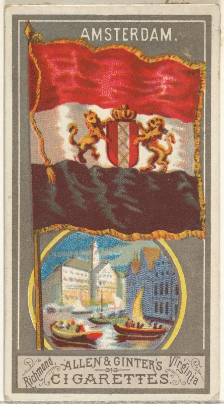 Amsterdam, from the City Flags series (N6) for Allen & Ginter Cigarettes Brands Wall Art by Allen & Ginter - High-Resolution Digital Print