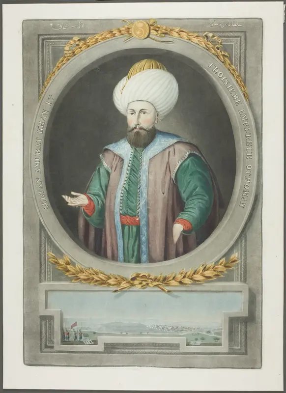 Amurat Kahn I, from Portraits of the Emperors of Turkey Wall Art by John Young - High-Resolution Digital Print