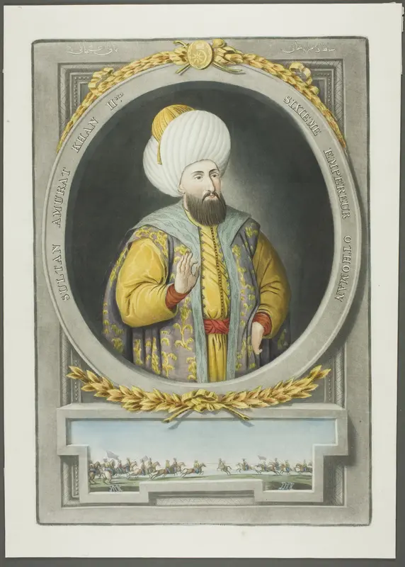 Amurat Kahn II, from Portraits of the Emperors of Turkey Wall Art by John Young - High-Resolution Digital Print