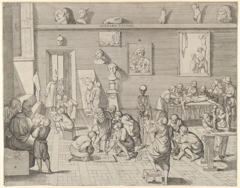 An Academy of Painters Wall Art by Pierfrancesco Alberti - High-Resolution Digital Print