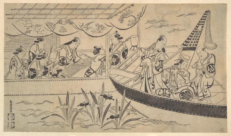 An Actor's Boating Party on the Sumida River