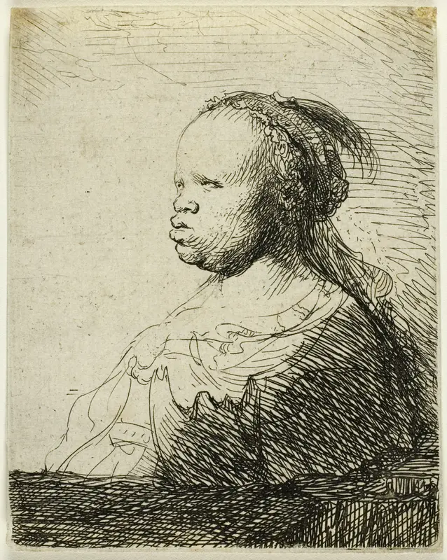 An African Woman Wall Art by Rembrandt van Rijn - High-Resolution Digital Print
