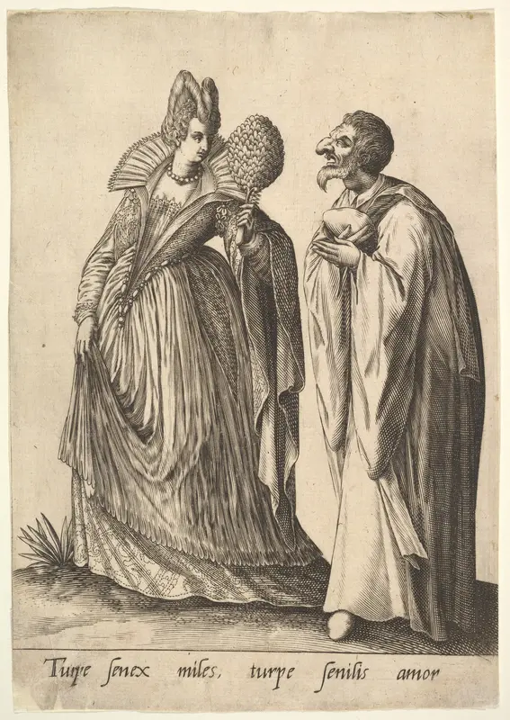 An Aged Soldier and An Aged Lover Are Sad Sights, from "Mascarades" Wall Art by Robert Boissard - High-Resolution Digital Print