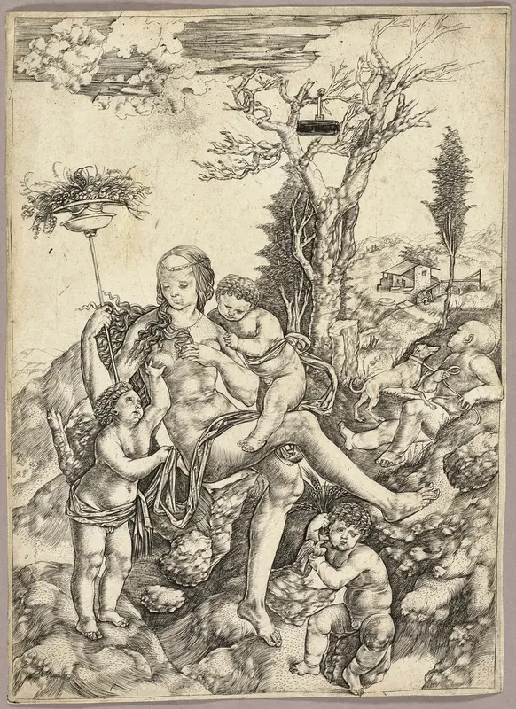 An Allegory of Abundance Wall Art by Cristofano Robetta - High-Resolution Digital Print