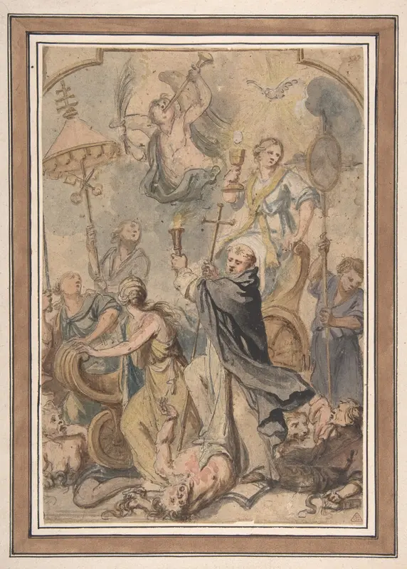An Allegory of the Triumph over Heresy, with St. Domenic to the Fore Wall Art by Abraham van Diepenbeeck - High-Resolution Digital Print