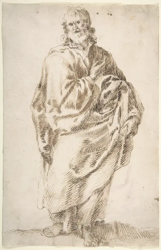 An Apostle Holding a Book Wall Art by Francisco de Herrera, the Elder - High-Resolution Digital Print