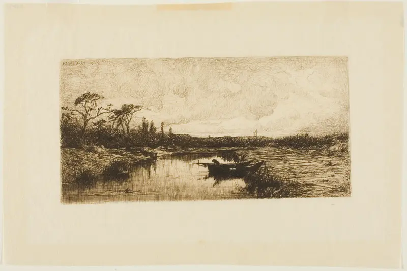 An Autumn Evening: Near Rossillon Wall Art by Adolphe Appian - High-Resolution Digital Print