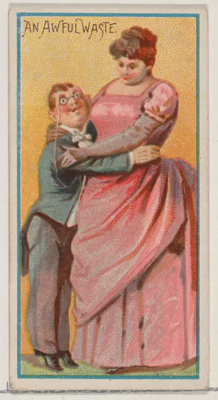 An Awful Waste, from the Jokes series (N87) for Duke brand cigarettes Wall Art by W. Duke, Sons & Co. - High-Resolution Digital Print