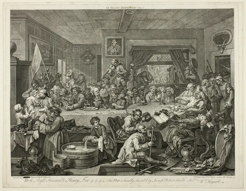 An Election Entertainment, plate one from Four Prints of an Election by William Hogarth - High-Resolution Digital Print