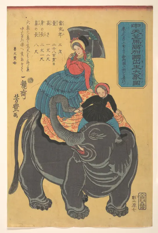An Elephant from Baruka in Central India (Chū Tenjiku Barukakoku shūsshō daizō zu)