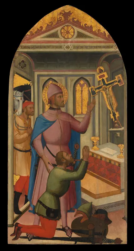 An Episode from the Life of Saint Giovanni Gualberto Wall Art by Niccolò di Pietro Gerini - High-Resolution Digital Print