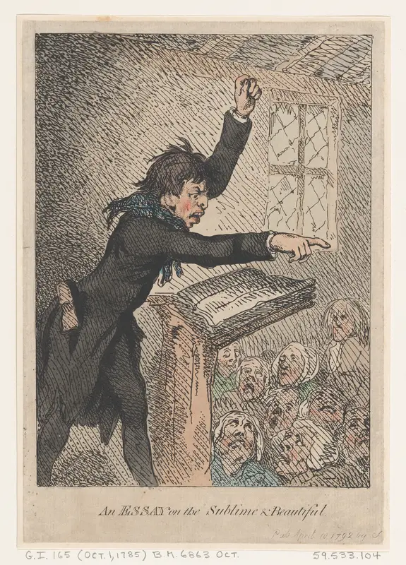 An Essay on the Sublime & Beautiful Wall Art by Thomas Rowlandson - High-Resolution Digital Print