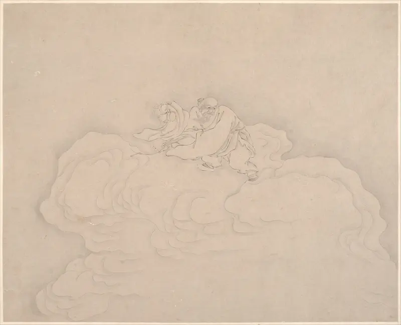 An Immortal on a Cloud with a Pair of Peaches