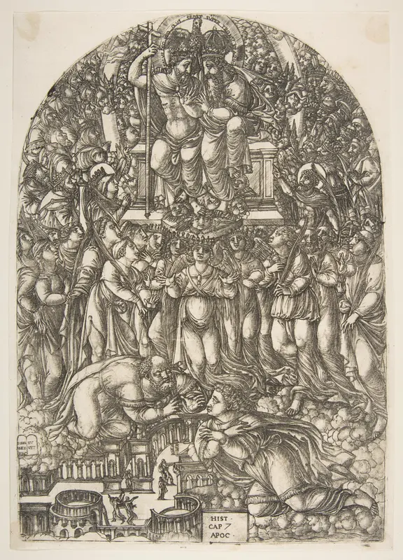 An innumerable Multitude which Stands before the Throne, from the Apocalypse Wall Art by Jean Duvet - High-Resolution Digital Print