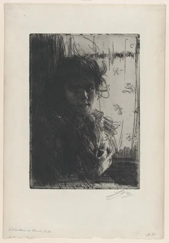 An Irish Girl Wall Art by Anders Zorn - High-Resolution Digital Print