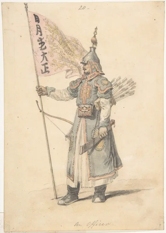 An Officer of the Corps of Bowmen Wall Art by William Alexander - High-Resolution Digital Print