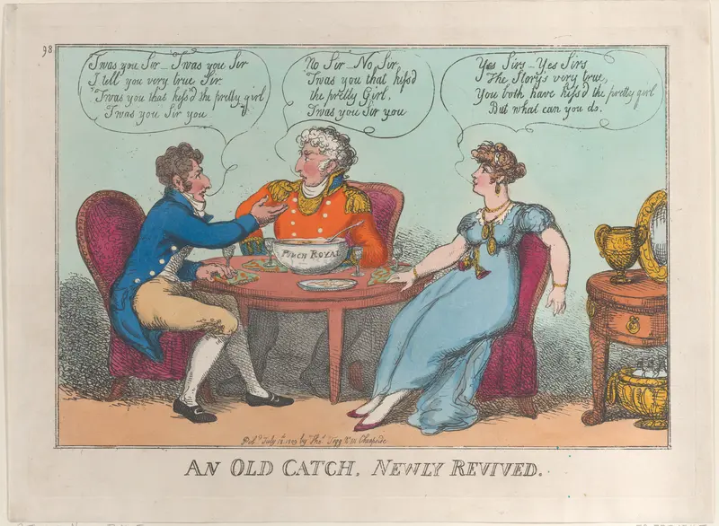 An Old Catch, Newly Revived Wall Art by Thomas Rowlandson - High-Resolution Digital Print