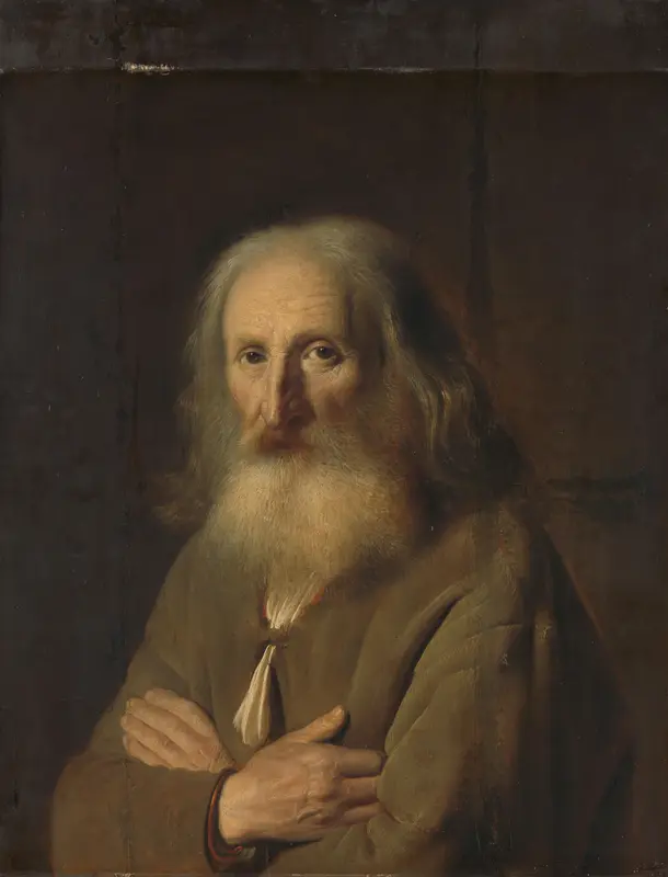 An Old Man with Folded Arms Wall Art by Unknown - High-Resolution Digital Print