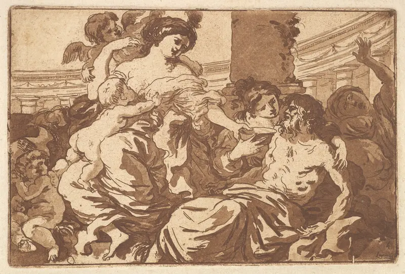 Anacreon, in an album contianing Recueil de Compositions par Lagrenée Le Jeune (Collection of Compositions by Lagrenée the Younger) Wall Art by Jean Jacques Lagrenée - High-Resolution Digital Print