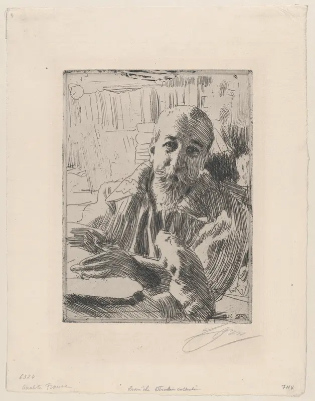 Anatole France Wall Art by Anders Zorn - High-Resolution Digital Print