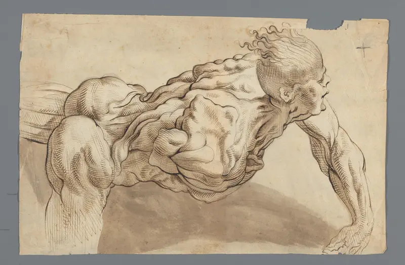 Anatomische studie van een staande man Wall Art by anonymous - High-Resolution Digital Print