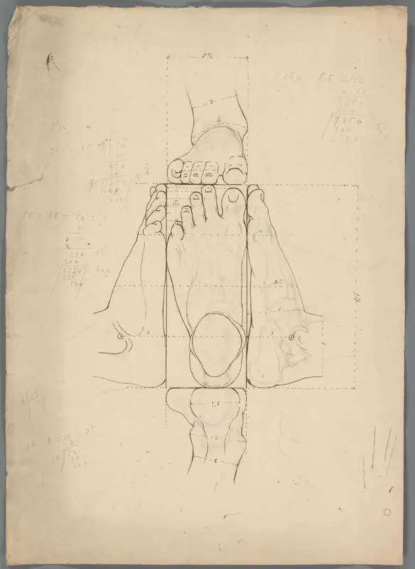 Anatomische studie van een voet Wall Art by Unknown - High-Resolution Digital Print