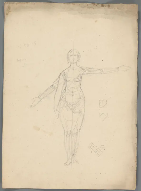 Anatomische studie van een vrouw Wall Art by Unknown - High-Resolution Digital Print