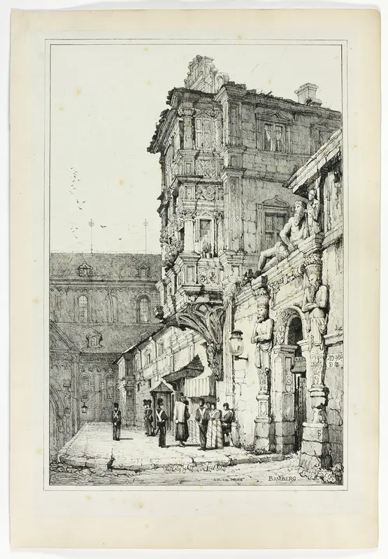 Ancien Palais, Bamberg, from Facsimiles of Sketches made in Flanders and Germany