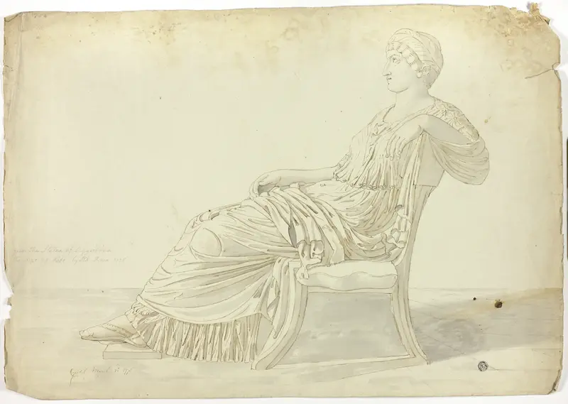 Ancient Statue of Agrippina Wall Art by John Downman - High-Resolution Digital Print