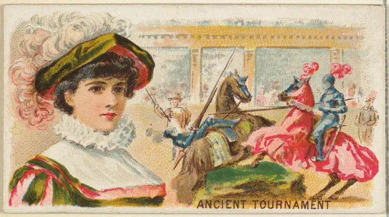 Ancient Tournament, from the Games and Sports series (N165) for Old Judge Cigarettes Wall Art by Goodwin & Company - High-Resolution Digital Print