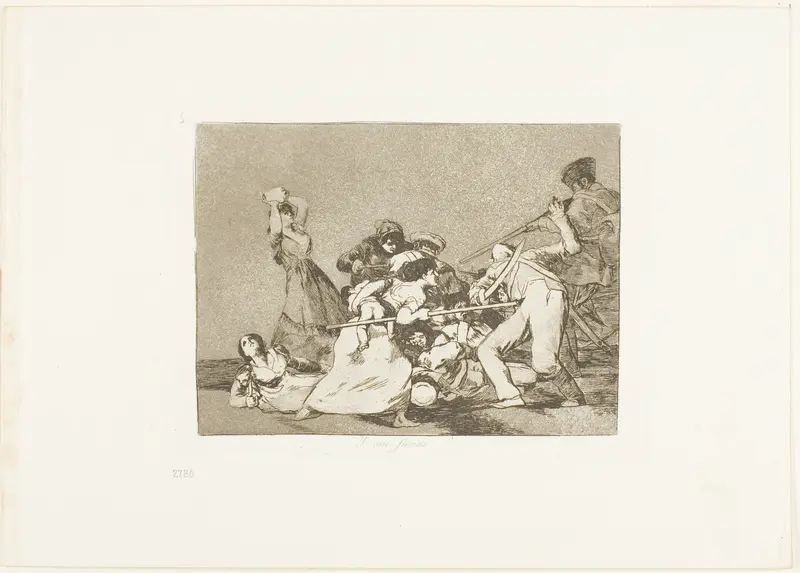 And they are like wild beasts, plate five from The Disasters of War