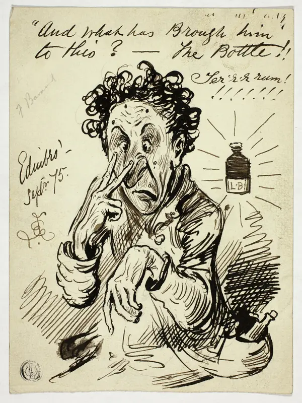 And What has Brought [sic] Him to This?-The Bottle!! Wall Art by Frederick Barnard - High-Resolution Digital Print