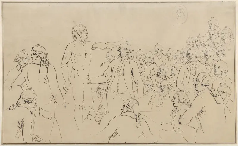 Andreas Bonn opent de tekenzaal van Felix Meritis, 1792 Wall Art by Unknown - High-Resolution Digital Print