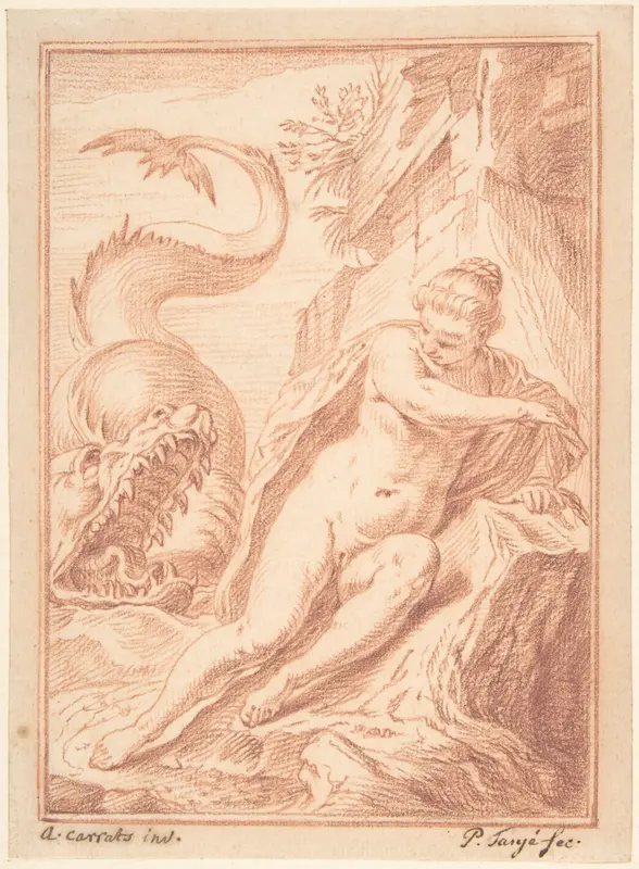 Andromeda, after Agostino Carracci Wall Art by Pieter Tanjé - High-Resolution Digital Print