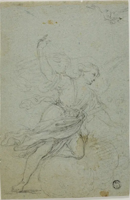 Angel Annunciate (recto); Samson and the Lion (verso) Wall Art by School of Guido Reni - High-Resolution Digital Print