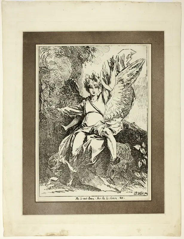 Angel of the Resurrection, from the first issue of Specimens of Polyautography Wall Art by Benjamin West - High-Resolution Digital Print