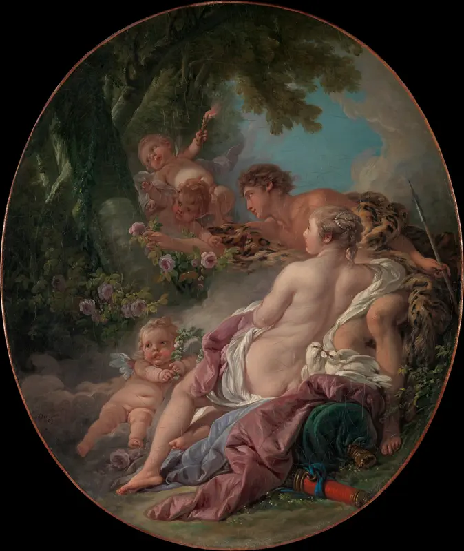 Angelica and Medoro Wall Art by François Boucher - High-Resolution Digital Print