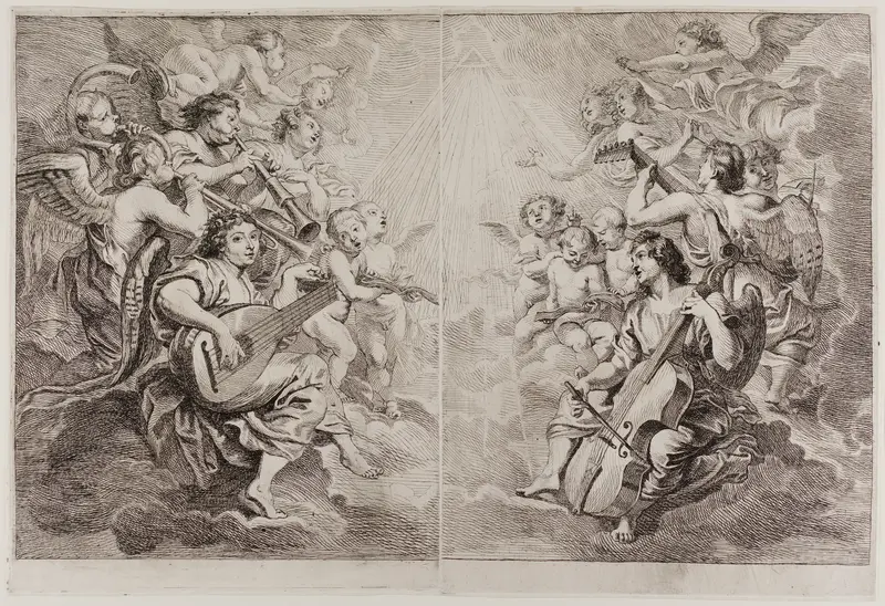 Angels Making Music Wall Art by Cornelis Schut, I - High-Resolution Digital Print