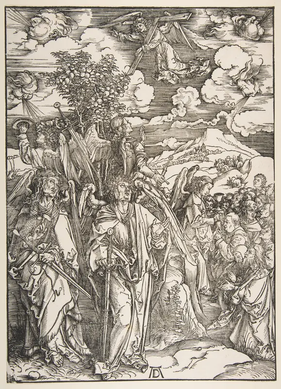 Angels Restraining the Four Winds Wall Art by Albrecht Dürer - High-Resolution Digital Print