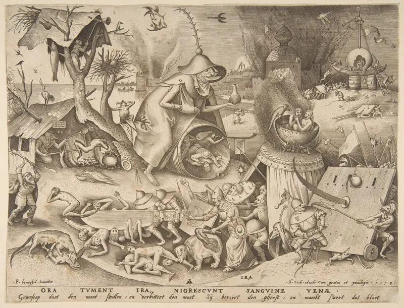 Anger (Ira), from the series The Seven Deadly Sins Wall Art by Pieter van der Heyden - High-Resolution Digital Print