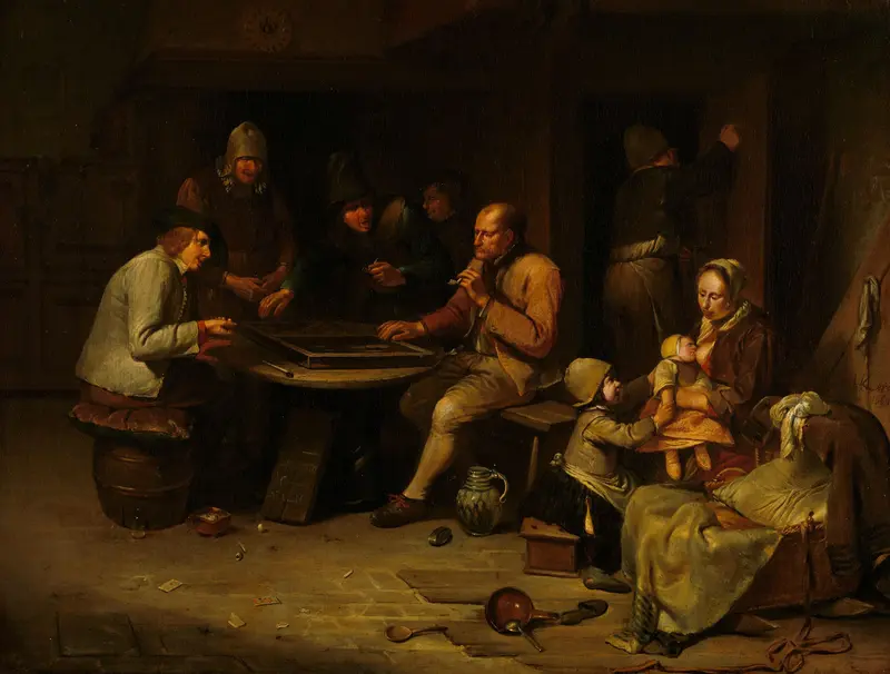 Ann Inn with Backgammon Players Wall Art by Unknown - High-Resolution Digital Print